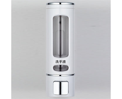 400ml Liquid Soap Dispenser Sturdy Press Type Wall Mounted Hand Wash Soap Dispenser for Bathroom-White V1263-JX-2539