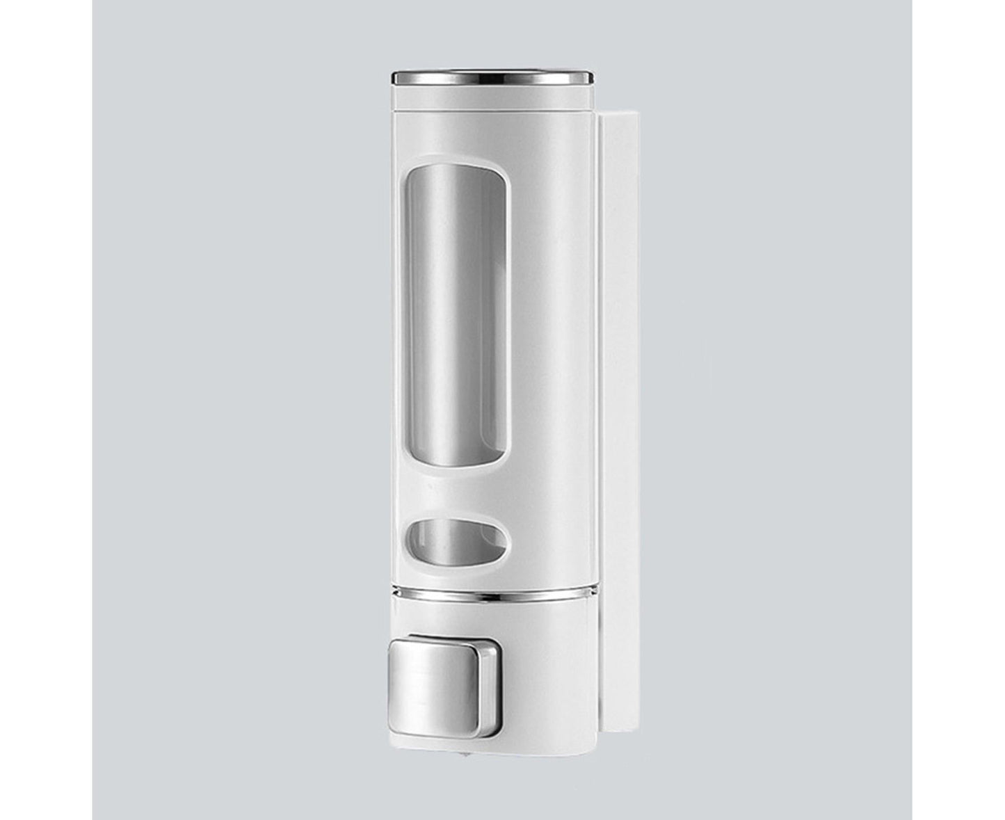 400ml Liquid Soap Dispenser Sturdy Press Type Wall Mounted Hand Wash Soap Dispenser for Bathroom-White V1263-JX-2539