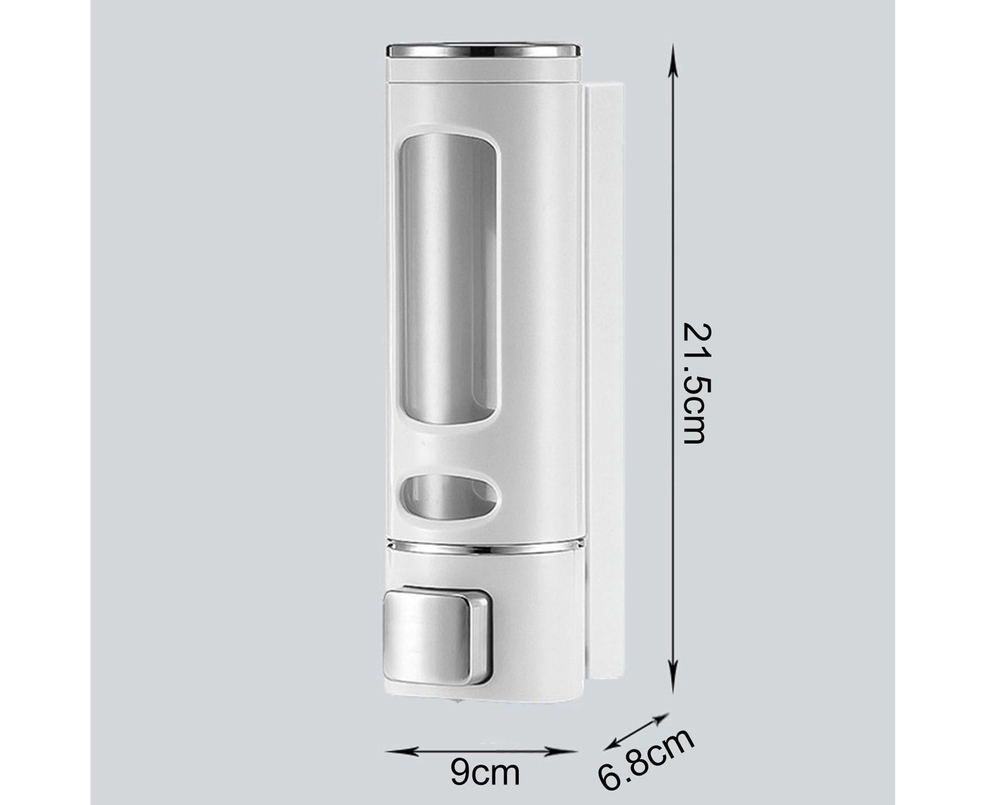 400ml Liquid Soap Dispenser Sturdy Press Type Wall Mounted Hand Wash Soap Dispenser for Bathroom-White V1263-JX-2539