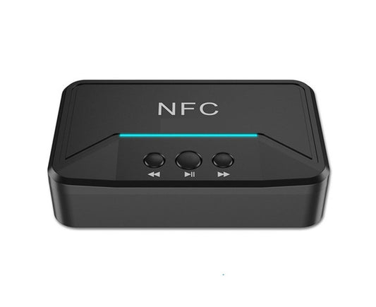 Car Wireless NFC Bluetooth-compatible 5.0 Receiver AV AUX HiFi Stereo Audio Music Adapter - Black V1263-JX-254