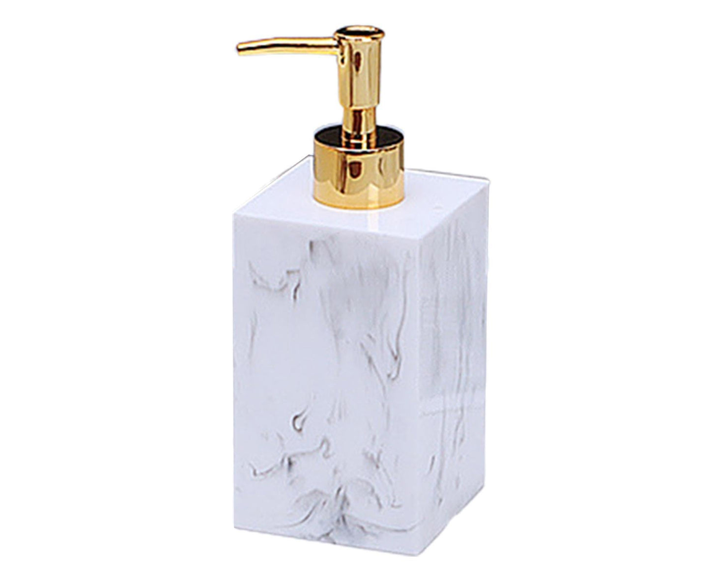 500ml Empty Hand Sanitizer Bottle Refillable Versatile Resin Marbling Press Lotion Dispenser for Bathroom V1263-JX-2540
