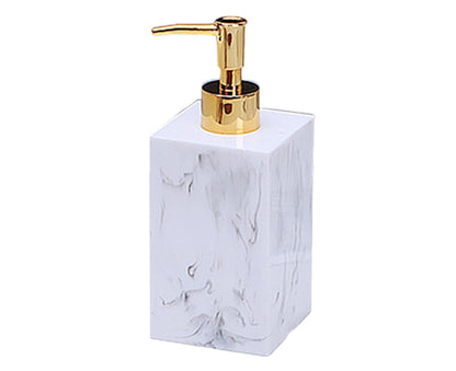 500ml Empty Hand Sanitizer Bottle Refillable Versatile Resin Marbling Press Lotion Dispenser for Bathroom V1263-JX-2540