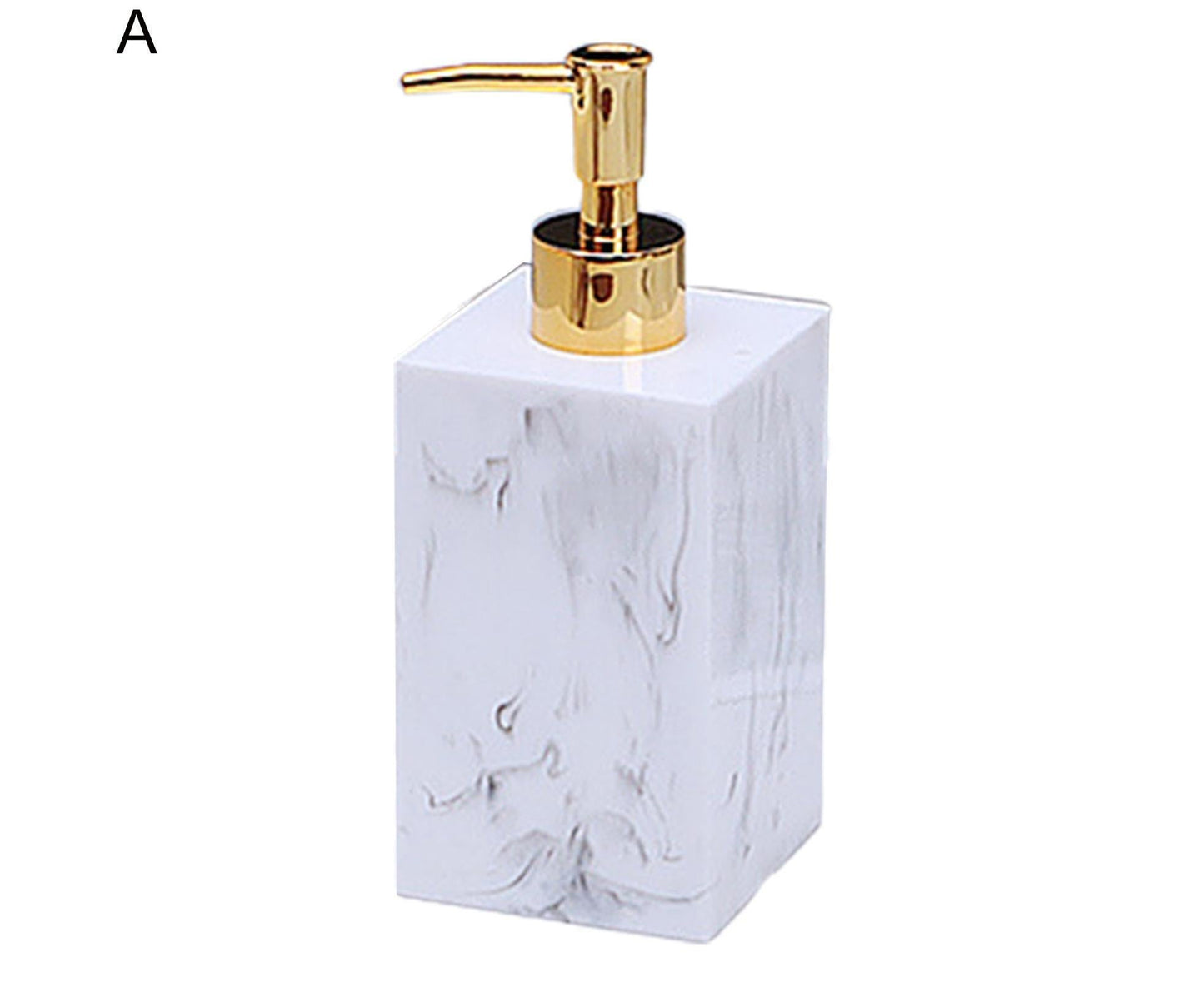500ml Empty Hand Sanitizer Bottle Refillable Versatile Resin Marbling Press Lotion Dispenser for Bathroom V1263-JX-2540