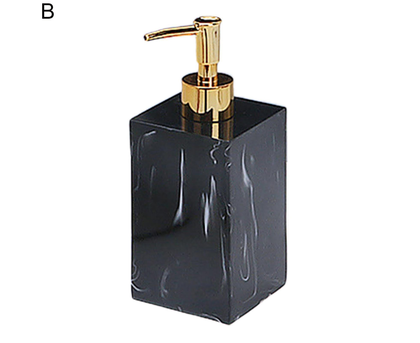 500ml Empty Hand Sanitizer Bottle Refillable Versatile Resin Marbling Press Lotion Dispenser for Bathroom V1263-JX-2541