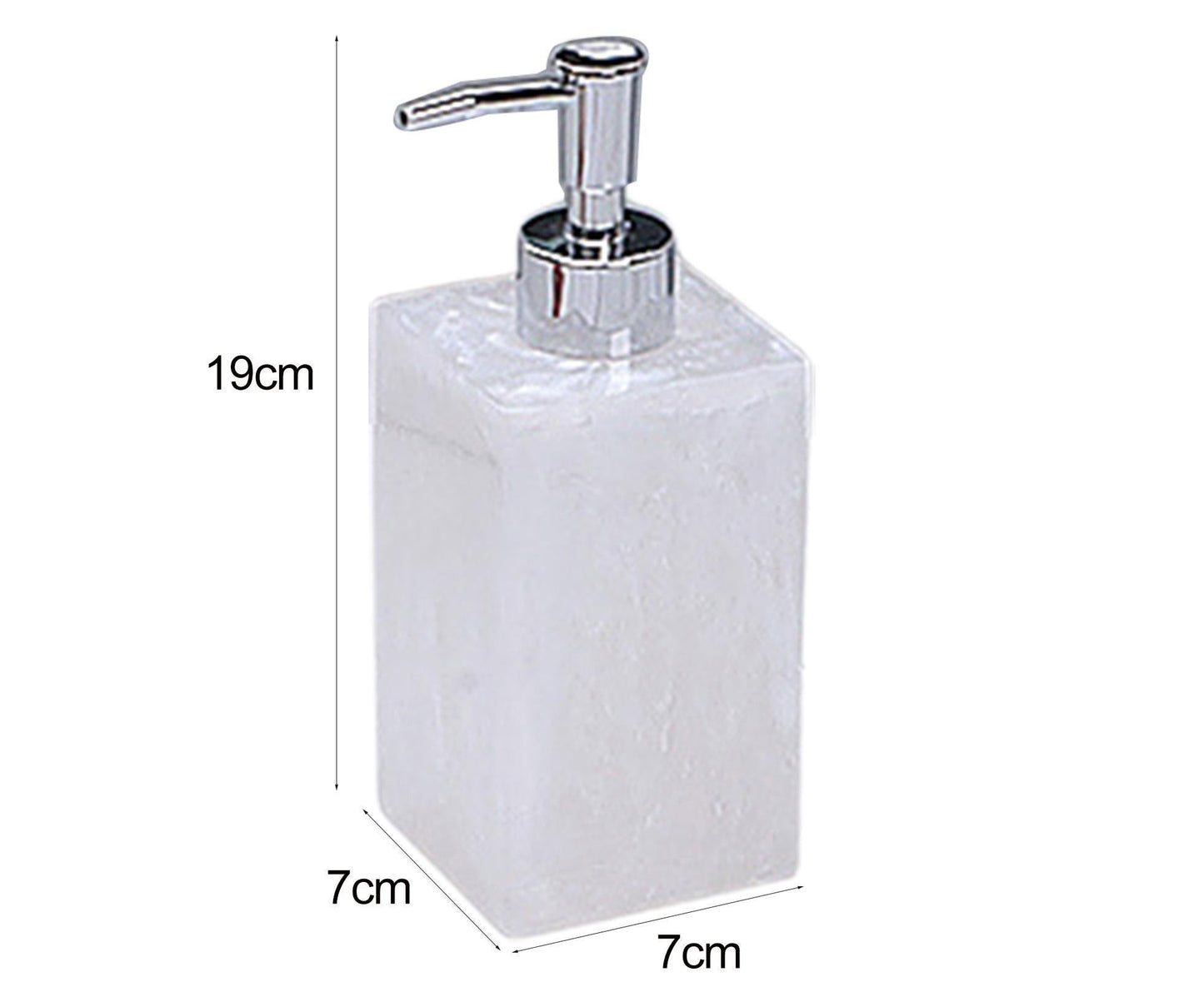 500ml Empty Hand Sanitizer Bottle Refillable Versatile Resin Marbling Press Lotion Dispenser for Bathroom V1263-JX-2542