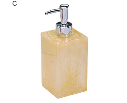 500ml Empty Hand Sanitizer Bottle Refillable Versatile Resin Marbling Press Lotion Dispenser for Bathroom V1263-JX-2542