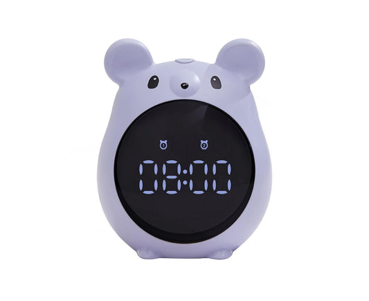 Alarm Clock Cartoon Large Screen Mouse Shape Rechargeable Time for Home - Blue V1263-JX-255