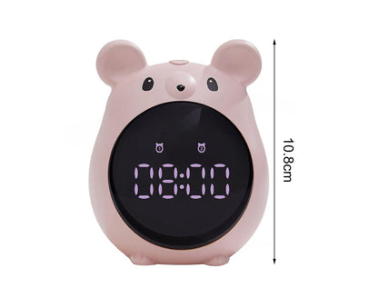 Alarm Clock Cartoon Large Screen Mouse Shape Rechargeable Time for Home - Blue V1263-JX-255