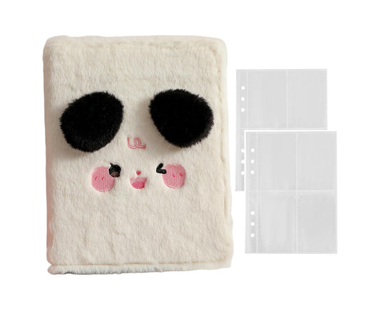 A5 Plush Cartoon Binder with 20 Photo Inner Sleeves Modern Practical Photo Album for Picture Cards Storage - V1263-JX-2559