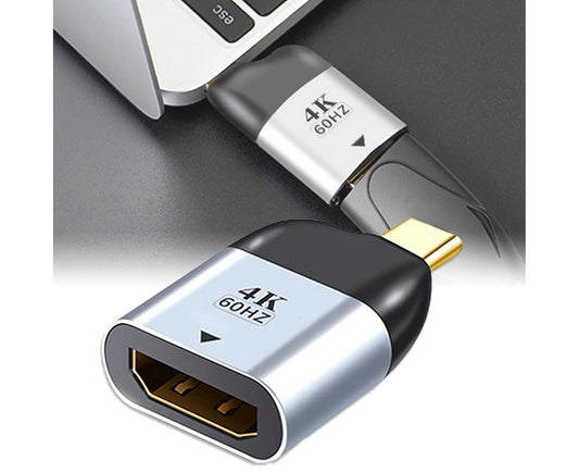 Compatible USB Type C to HDMI-compatible Cable 4K 60HZ Converter Adapter for Thunderbolt 3 - Grey V1263-JX-256
