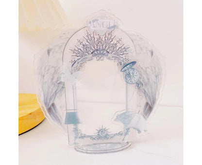 Acrylic Photo Frame Creative Devil Wings Replaceable Album Postcard DIY Storing Desktop Display White/Black 3 V1263-JX-2565