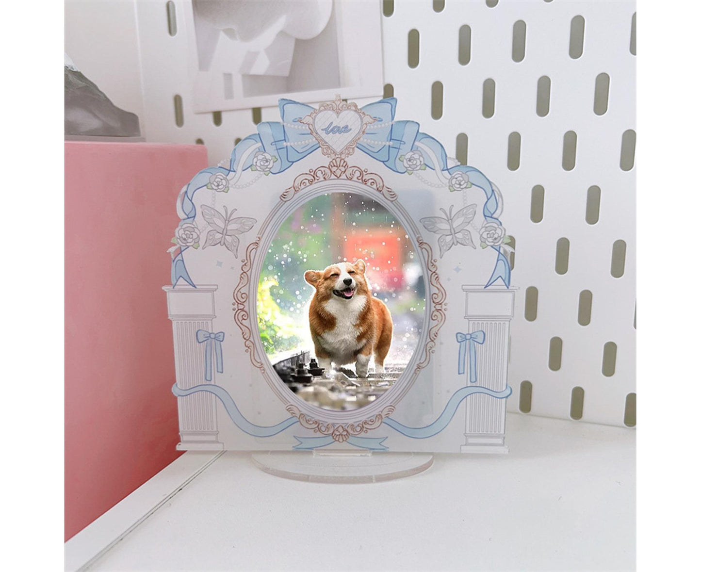 Acrylic Standing Photo Frame Stylish Desktop Decor Sturdy Dustproof Waterproof for Your Favorite Photos V1263-JX-2568