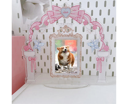 Acrylic Standing Photo Frame Stylish Desktop Decor Sturdy Dustproof Waterproof for Your Favorite Photos V1263-JX-2569