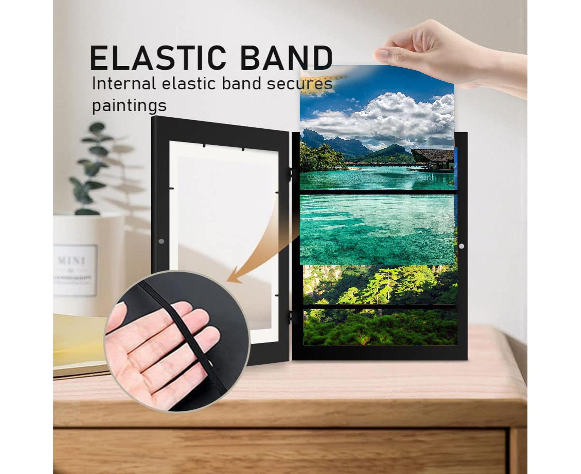 babies Art Frame Front Opening Changeable Wood grip Seal Picture Photo Display Storage Frame Home Supplieslack V1263-JX-2573