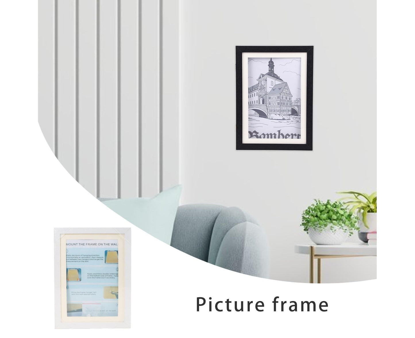 babies Artwork Frame Front Opening Picture Frame High Strength Easy Installation Artwork Craft Photo Frame V1263-JX-2576