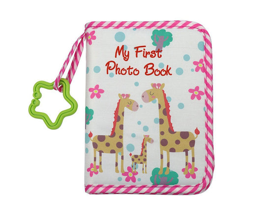 babies Photo Album Promote Brain Development Create Lasting Memories Soft Cloth Photo Book for babiess - Pink V1263-JX-2580