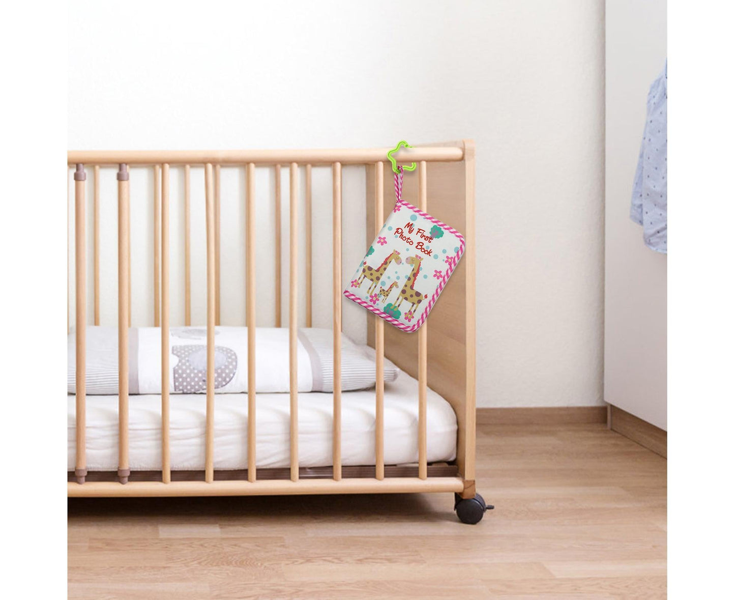 babies Photo Album Promote Brain Development Create Lasting Memories Soft Cloth Photo Book for babiess - Pink V1263-JX-2580