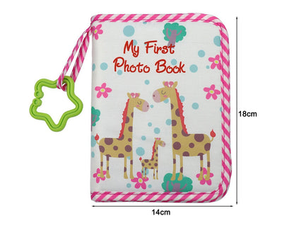 babies Photo Album Promote Brain Development Create Lasting Memories Soft Cloth Photo Book for babiess - Pink V1263-JX-2580