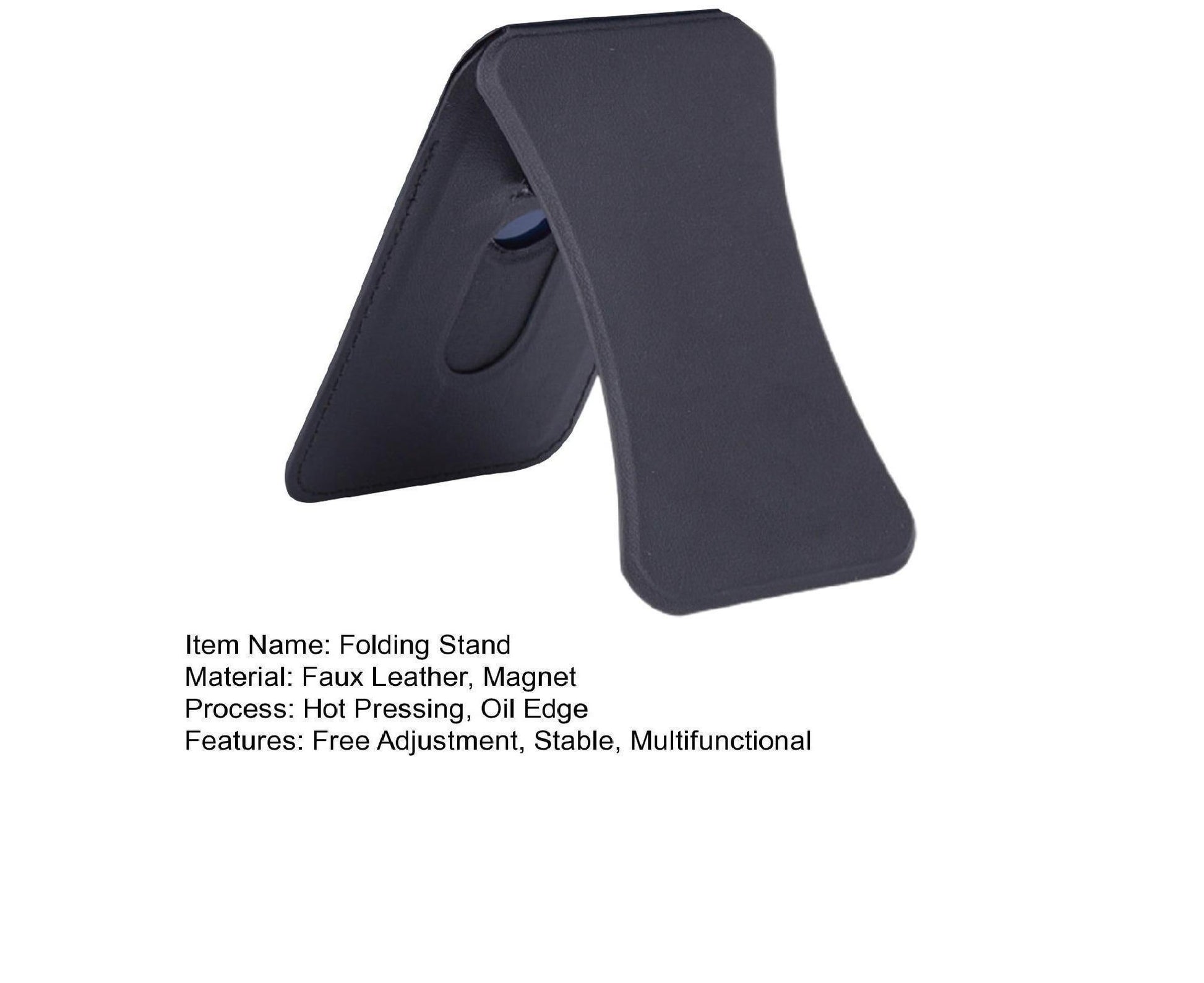 Folding Stand Reusable Multifunctional Adjustable Anti-drop Faux Leather Wallet Phone Stand for iPhone 13/12 V1263-JX-259