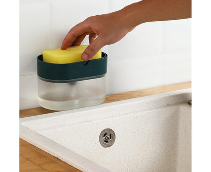 Dish Soap Dispenser Detachable 2 in1 Plastic Wide Application Soap Pump Dispenser for Kitchen V1263-JX-2590