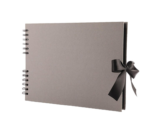 Double Coil Thickened Paper Ribbon Bowknot Photo Album 40 Sheets 80 Pages Stickup Picture Storage Book Photo V1263-JX-2591