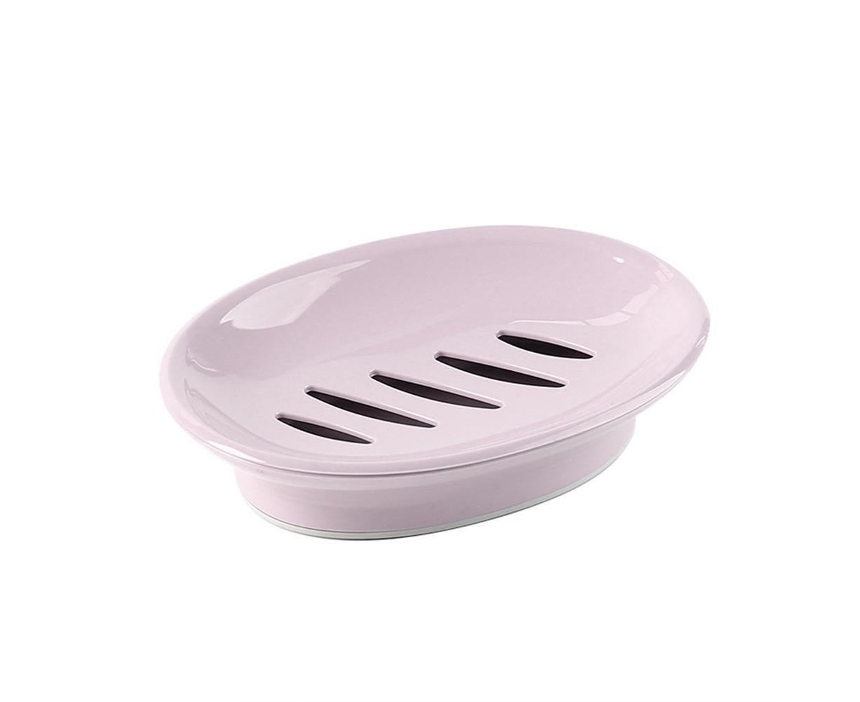 Double Layers Oval Soap Storage Holder Box Stand Kitchen Bathroom Accessories-Green V1263-JX-2592