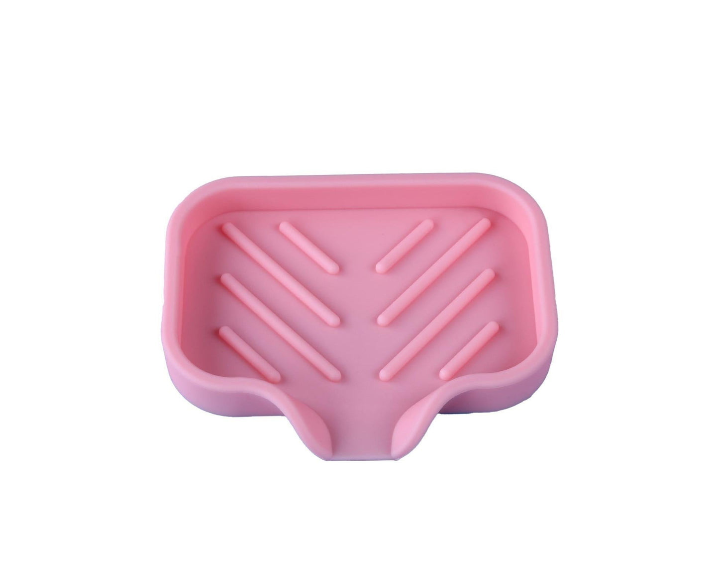 Drainable Soap Dish Non-slip Reliable Flow Guide Type Soap Box Bathroom Accessories-Pink V1263-JX-2594