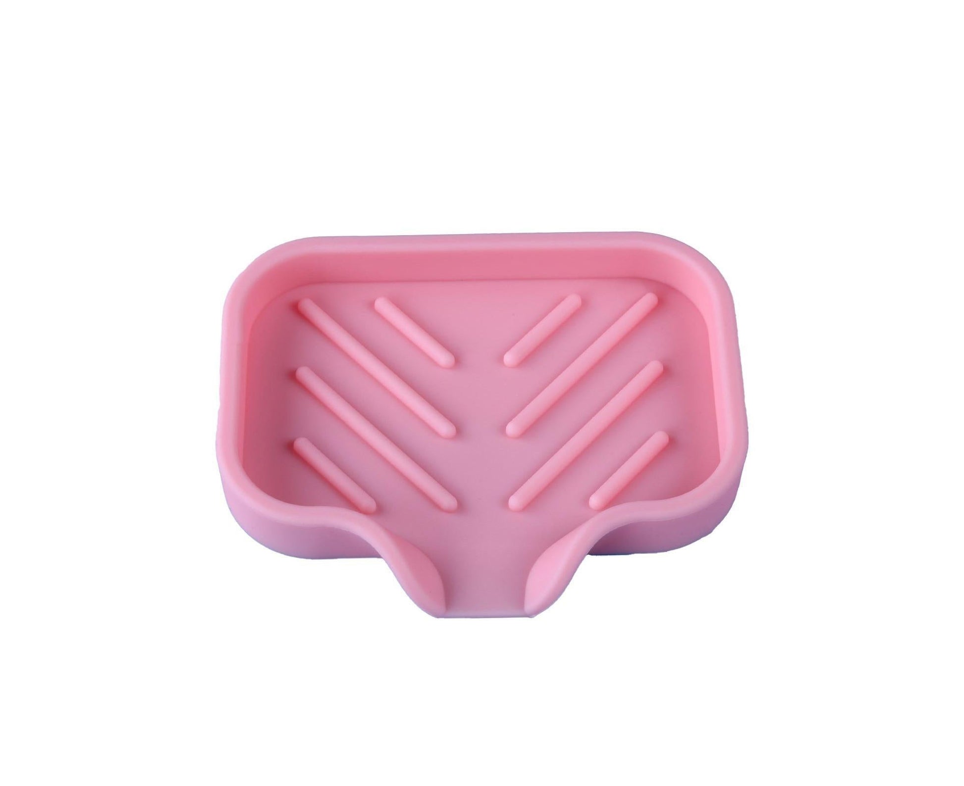 Drainable Soap Dish Non-slip Reliable Flow Guide Type Soap Box Bathroom Accessories-Pink V1263-JX-2594