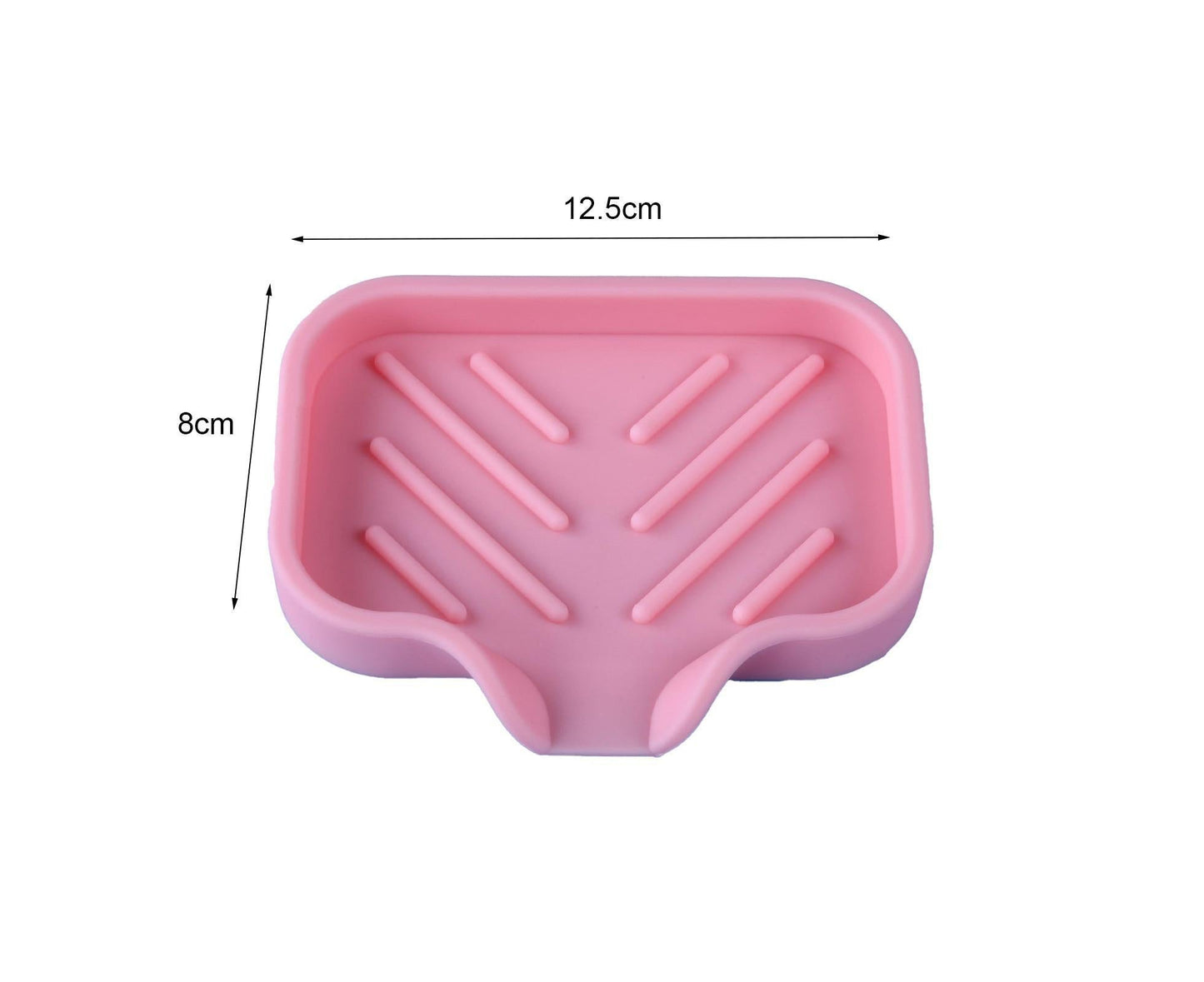 Drainable Soap Dish Non-slip Reliable Flow Guide Type Soap Box Bathroom Accessories-Pink V1263-JX-2594