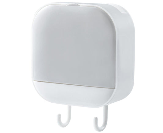Flip Lid Design Soap Dish Impact-resistant PS Keep Sponge Dry Sponge Holder for Bathroom-Gray V1263-JX-2595