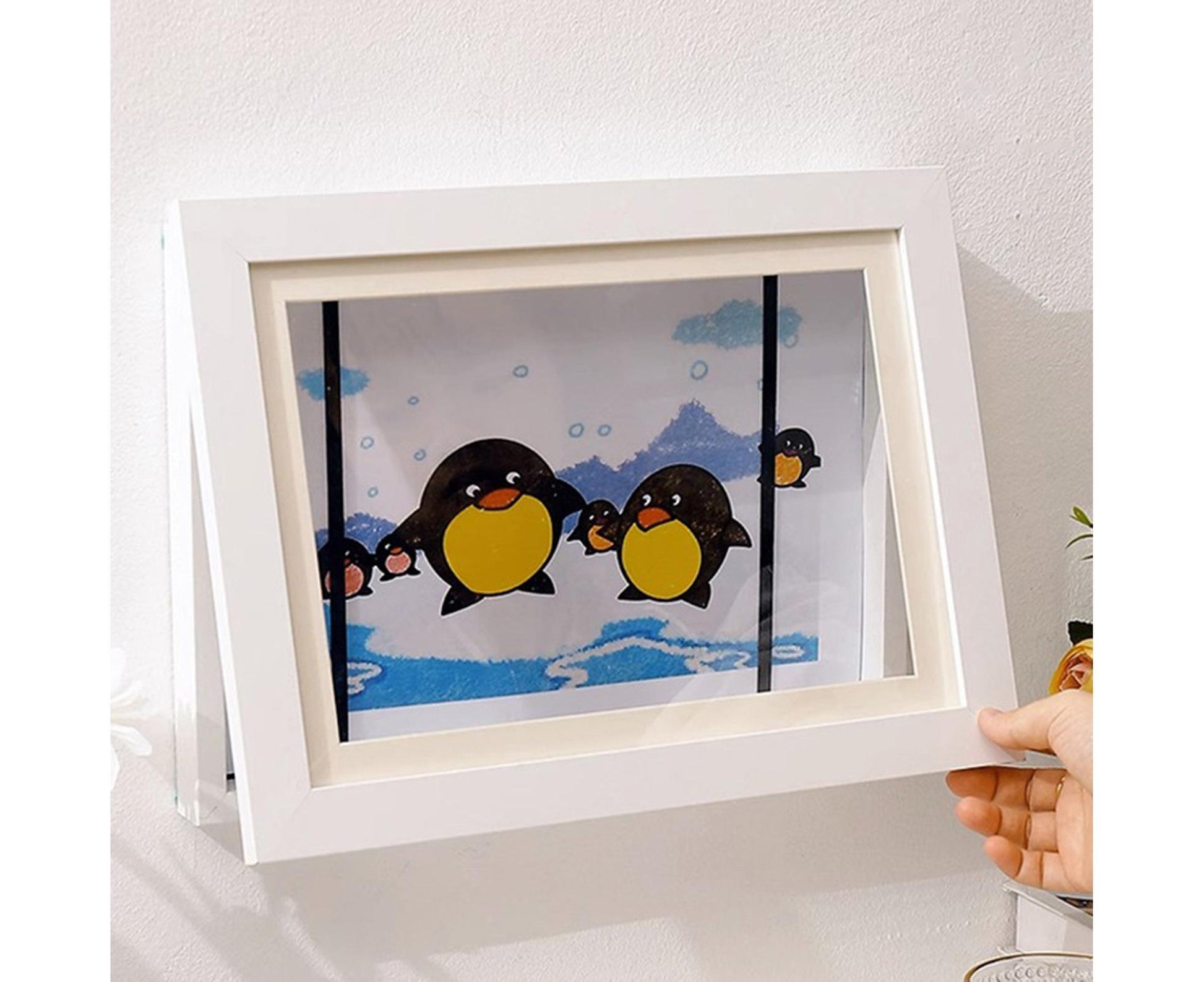 Flip Photo Frame Front Opening Picture Display Artwork Easy to Use Versatile Design Picture Display Stands - V1263-JX-2596