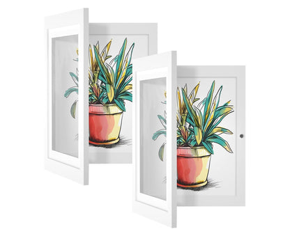 Flip Photo Frame Front Opening Picture Display Artwork Easy to Use Versatile Design Picture Display Stands - V1263-JX-2596