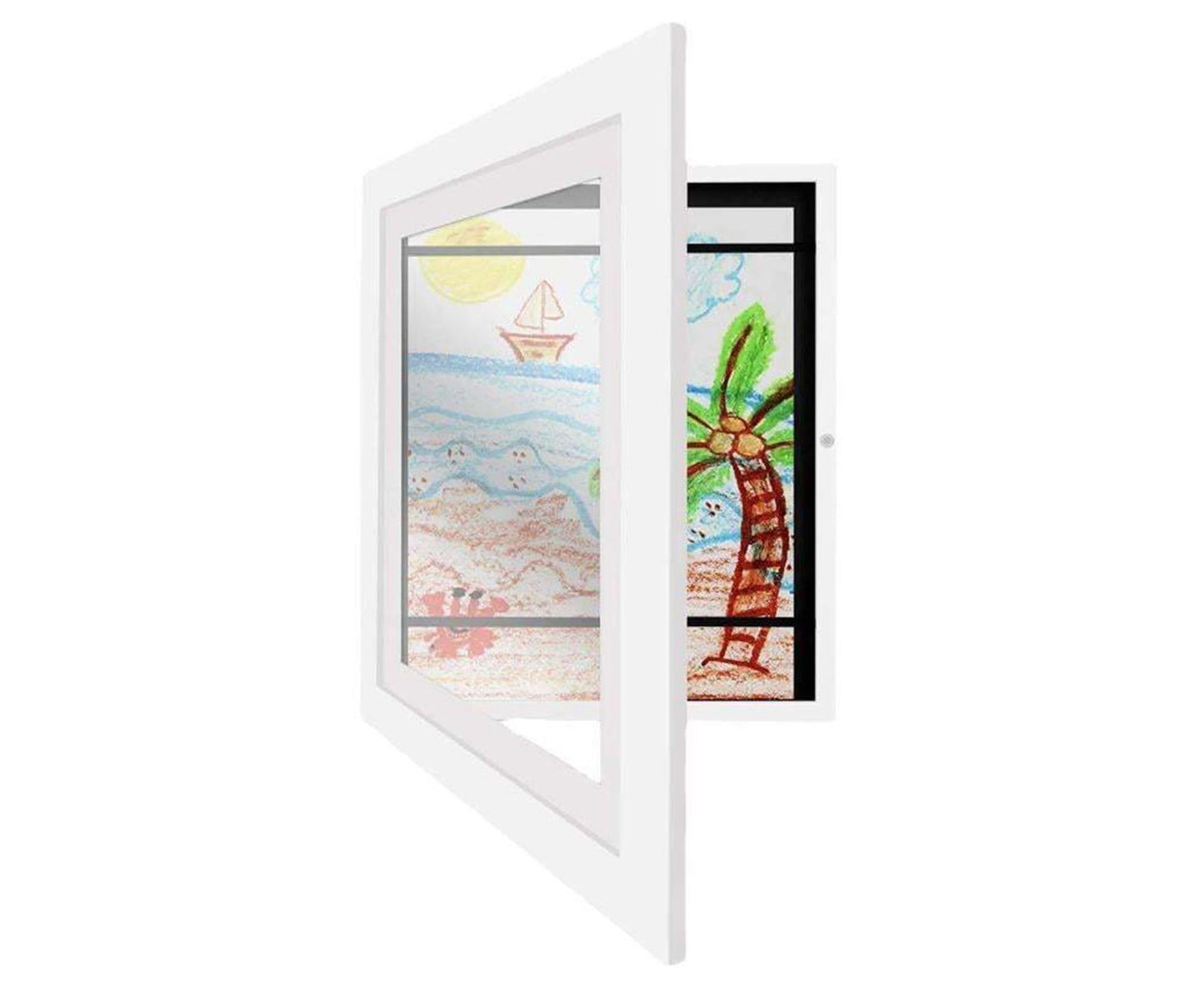 Flip Photo Frame Front Opening Picture Display Artwork Easy to Use Versatile Design Picture Display Stands - V1263-JX-2596