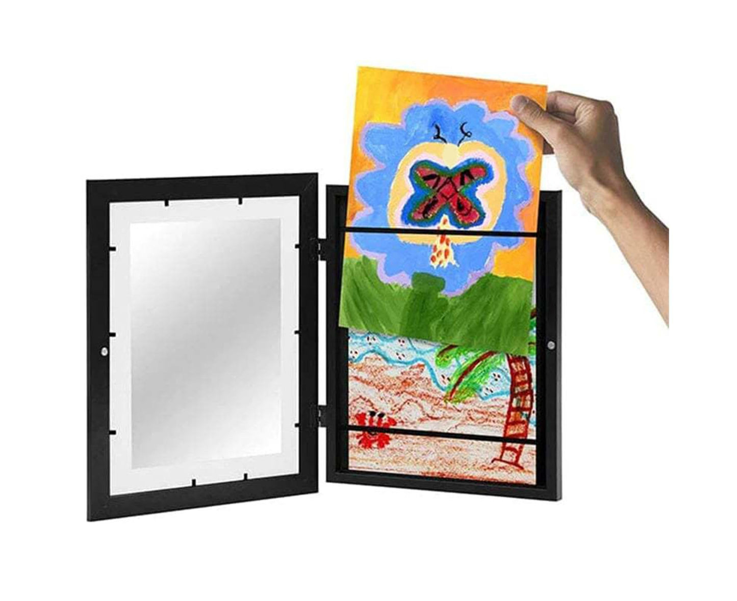 Flip Photo Frame Front Opening Picture Display Artwork Easy to Use Versatile Design Picture Display Stands - V1263-JX-2597