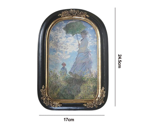 French Vintage Picture Frame Carving Flower Elegant Victorian Resin High Clarity Glass Wall Hanging Art V1263-JX-2599