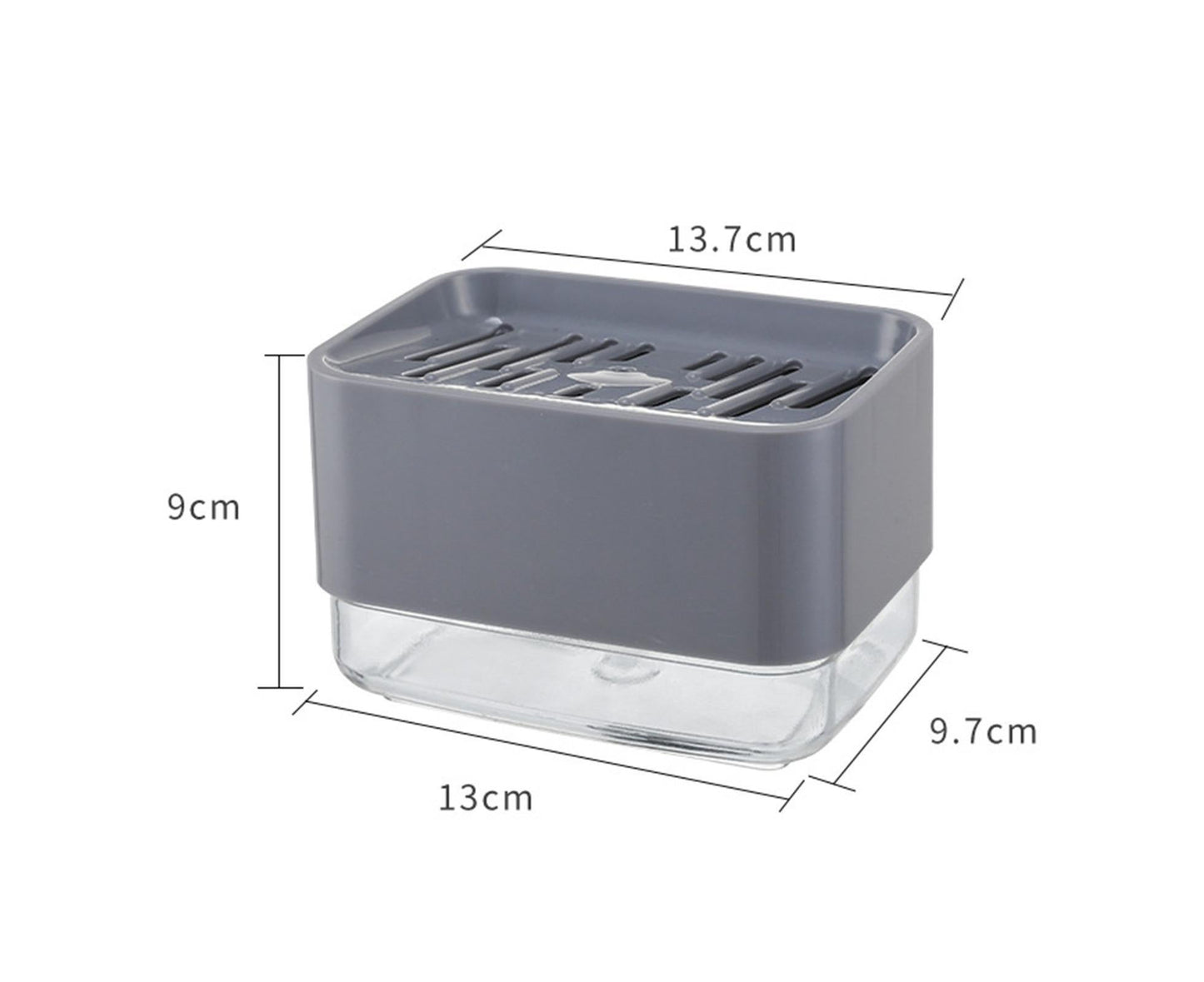 Innovative Dish Soap Dispenser Decorative HIPS 2 in 1 Liquid Detachable Soap Storage Case Holder for V1263-JX-2602