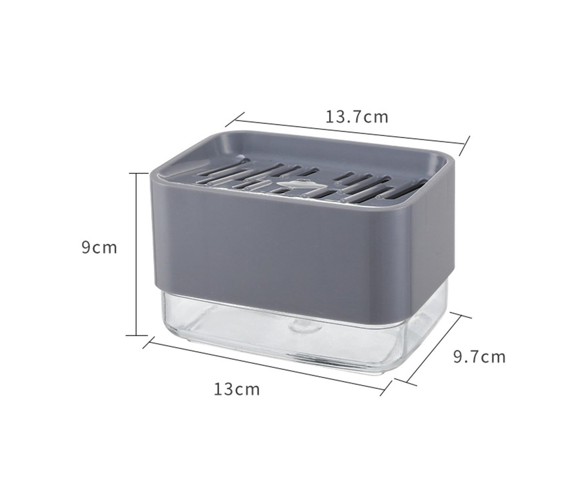 Innovative Dish Soap Dispenser Decorative HIPS 2 in 1 Liquid Detachable Soap Storage Case Holder for V1263-JX-2602