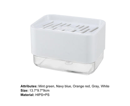 Innovative Dish Soap Dispenser Decorative HIPS 2 in 1 Liquid Detachable Soap Storage Case Holder for V1263-JX-2602