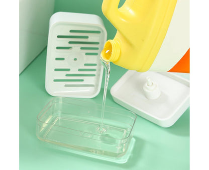 Innovative Dish Soap Dispenser Decorative HIPS 2 in 1 Liquid Detachable Soap Storage Case Holder for V1263-JX-2602