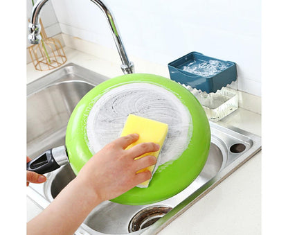 Kitchen Soap Dishwashing Detergent Press Dispenser Sponge Cleaning Pad Container-White V1263-JX-2606