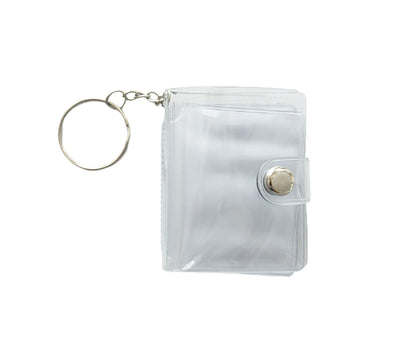 Mini Photo Album Flip Page Sequins Transparent Snap Hanging Ring 16 Pockets Card Photo Holder Memory Giftlear V1263-JX-2609