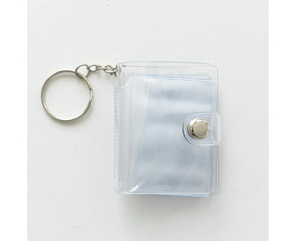 Mini Photo Album Flip Page Sequins Transparent Snap Hanging Ring 16 Pockets Card Photo Holder Memory Giftlear V1263-JX-2609