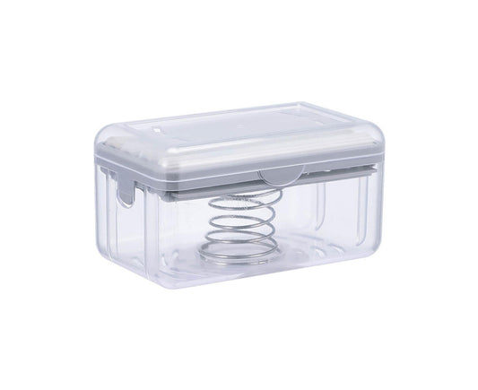 Multifunctional Soap Box Drainable Eco-friendly Built-in Spring Soap Holder Household Supplies-Grey V1263-JX-2610