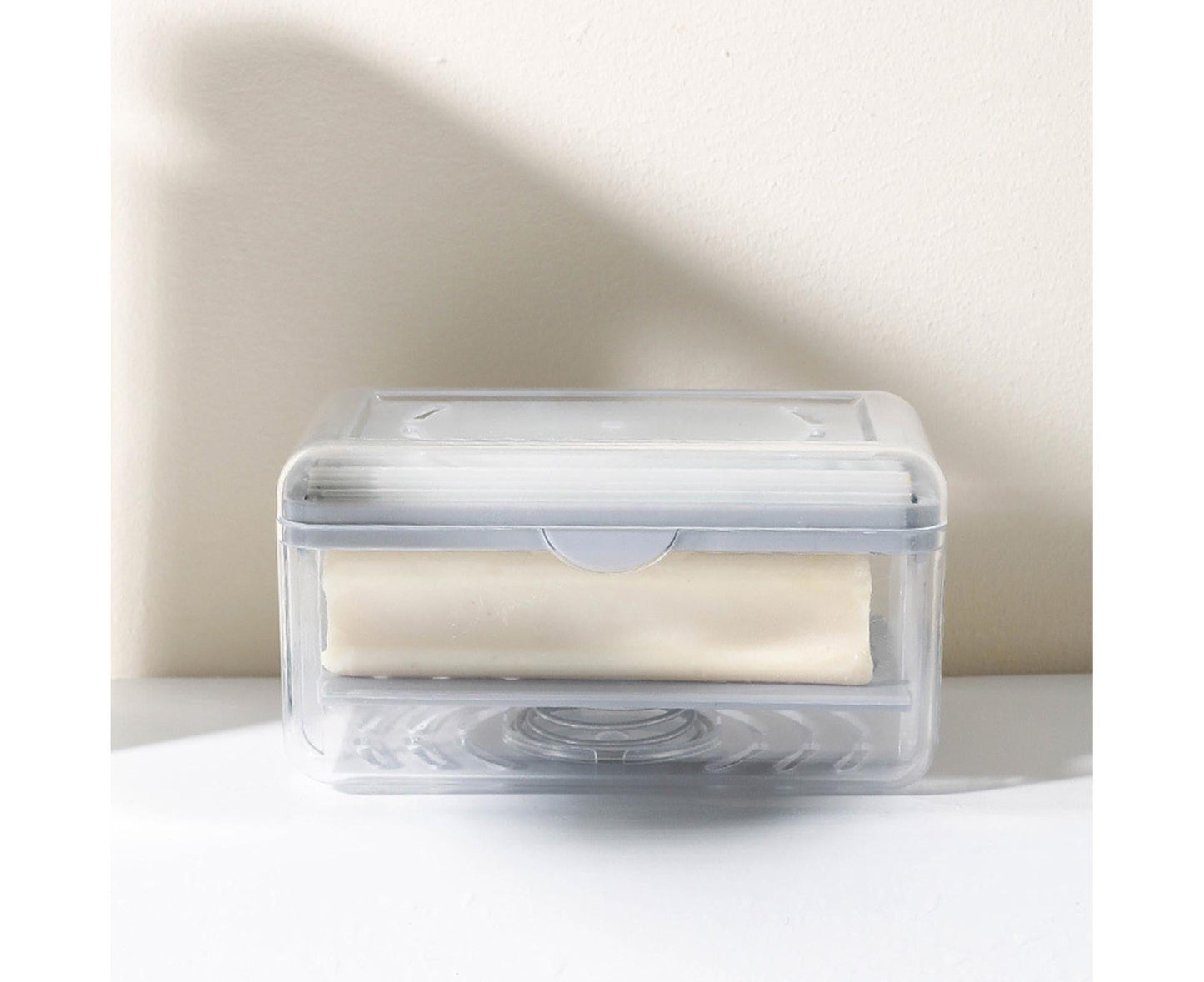 Multifunctional Soap Box Drainable Eco-friendly Built-in Spring Soap Holder Household Supplies-Grey V1263-JX-2610
