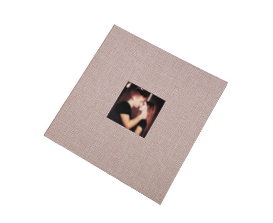 Photo Album 40 Pages Linen Cover Hardcover Reusable Sticky Stamp Collection Book Family Photos Storage Memory V1263-JX-2612