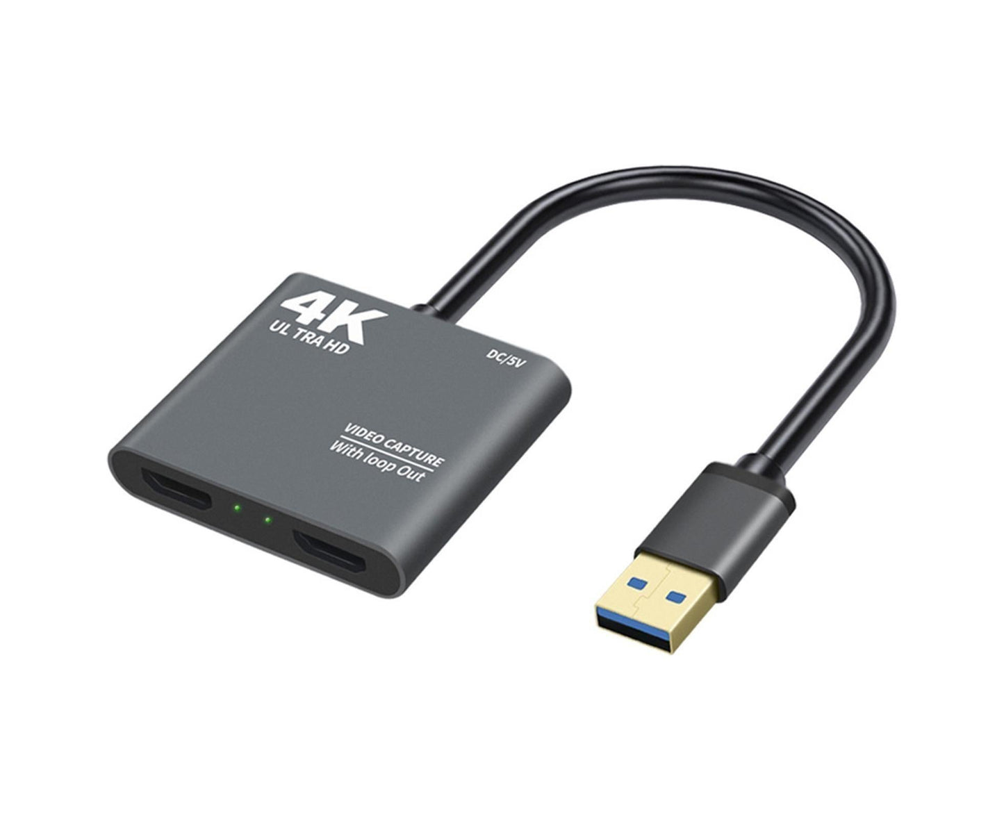 HDMI-compatible to USB High Clarity Board Game Record Live Streaming Broadcast Video Capture Card - Grey V1263-JX-262