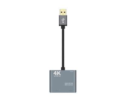 HDMI-compatible to USB High Clarity Board Game Record Live Streaming Broadcast Video Capture Card - Grey V1263-JX-262