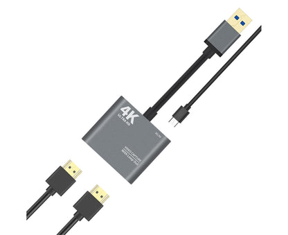 HDMI-compatible to USB High Clarity Board Game Record Live Streaming Broadcast Video Capture Card - Grey V1263-JX-262