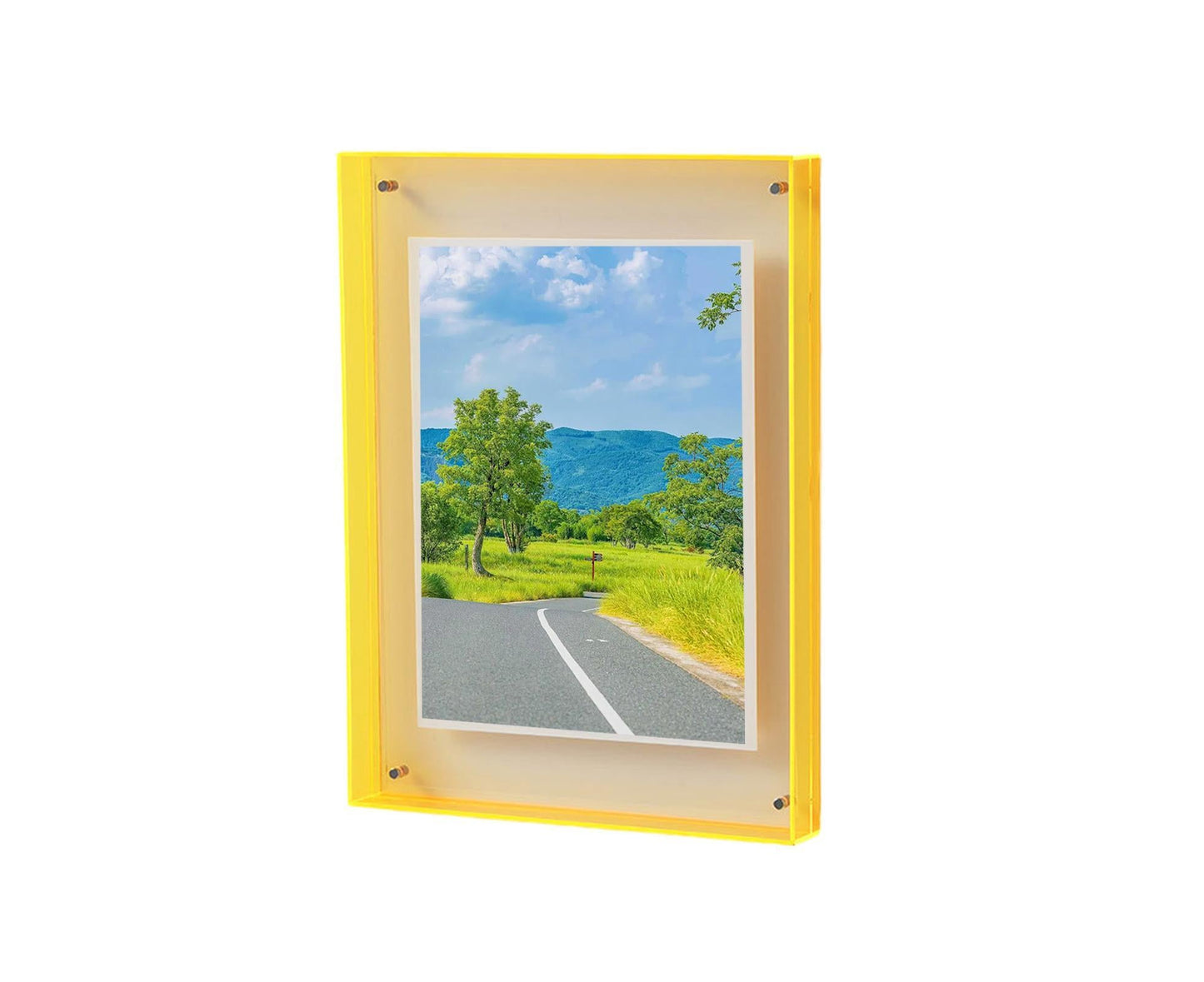 Photo Frame Vibrant Floating Acrylic Picture Frame Desk Wall Art Frame for Gallery Home Office V1263-JX-2623