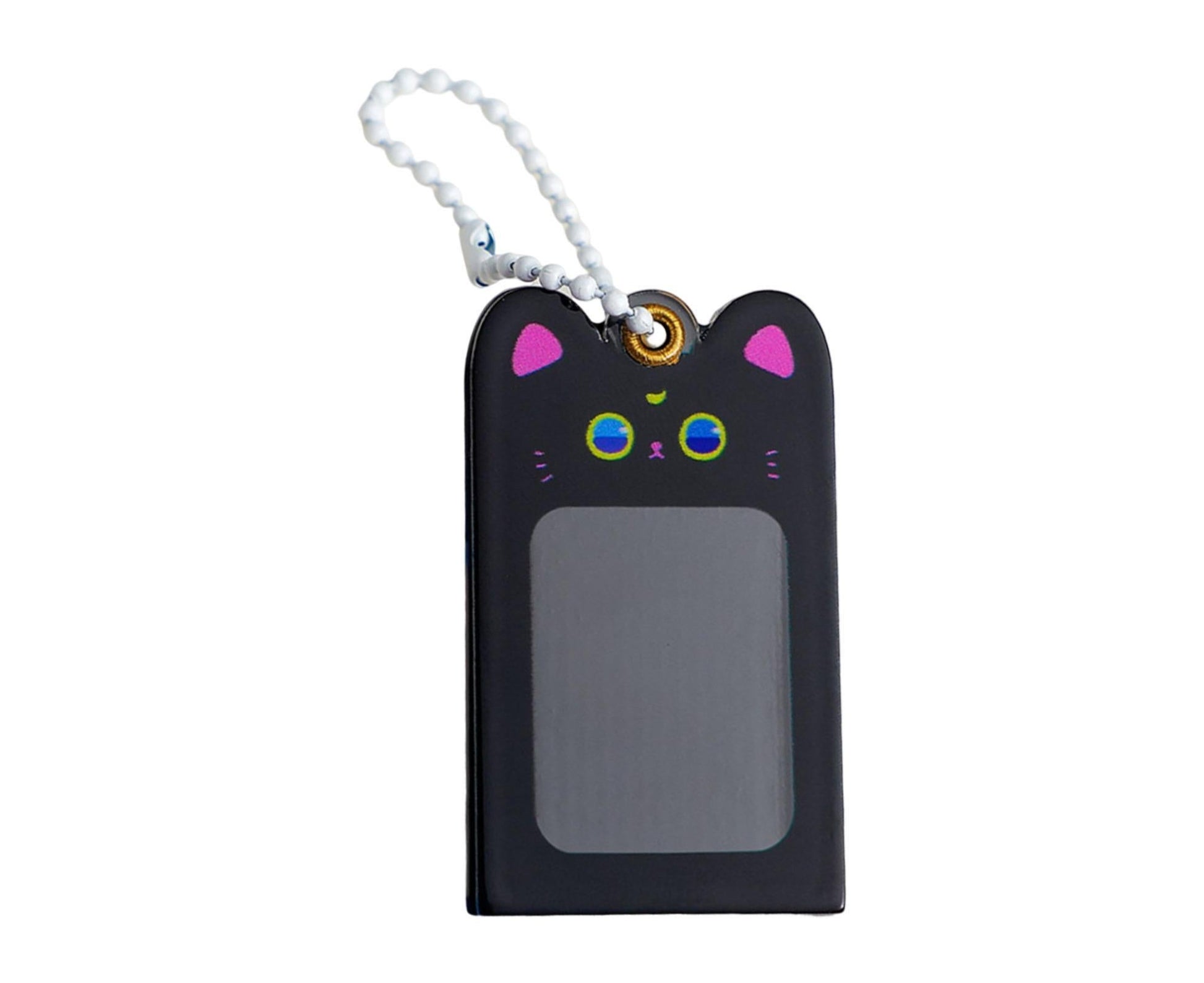Photo Keychain Creative Acrylic Cartoon Cat Photo Frame Hanging Pendant for Daily Use-Black V1263-JX-2624